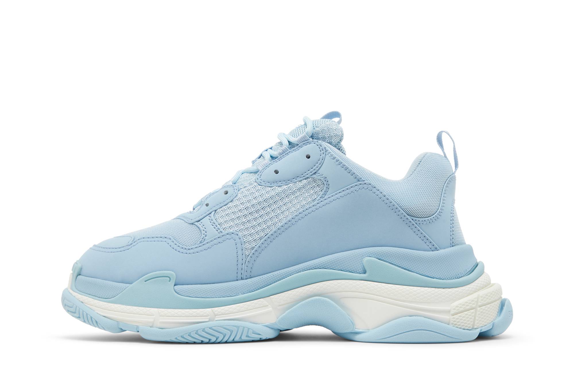 Lookbook 巴黎世家 Triple S 運動鞋 ‘滿版Logo- 淺藍色’ 536737-W2FA1-4090