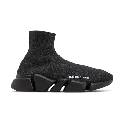 (W) Balenciaga Speed 2.0 Sneaker 'Shiny Black'