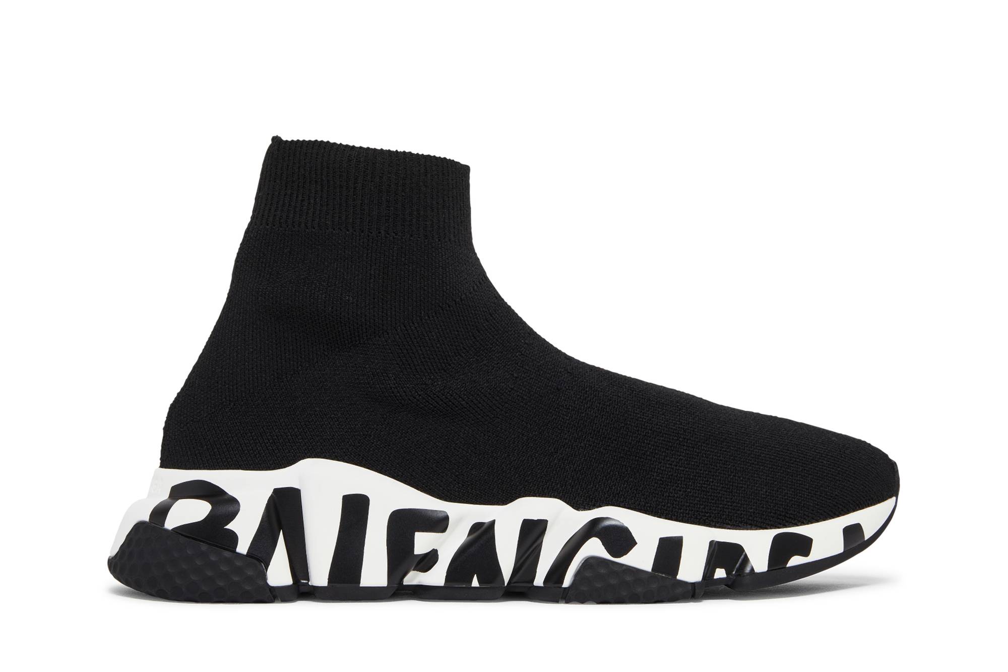 (Women) Balenciaga Speed Sneaker 'Midsole Graffiti - Black White'  605942-W2DB7-1015
