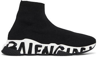 (Women) Balenciaga Speed Sneaker 'Midsole Graffiti - Black White' 605942-W2DB7-1015 (Women) Balenciaga Speed Sneaker 'Midsole Graffiti - Black White' 605942-W2DB7-1015
