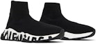 Cheap (W) Balenciaga Speed Sneaker 'Graffiti en la Suela - Negro Blanco' 605942-W2DB7-1015