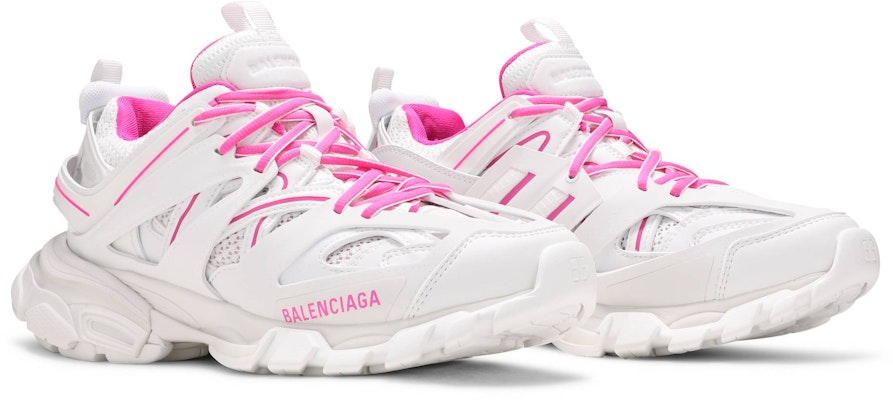 (W) 巴黎世家 Track 运动鞋 '白色荧光粉' 542436-W3AC2-9055 Cheap (W) 巴黎世家 Track 运动鞋 '白色荧光粉' 542436-W3AC2-9055