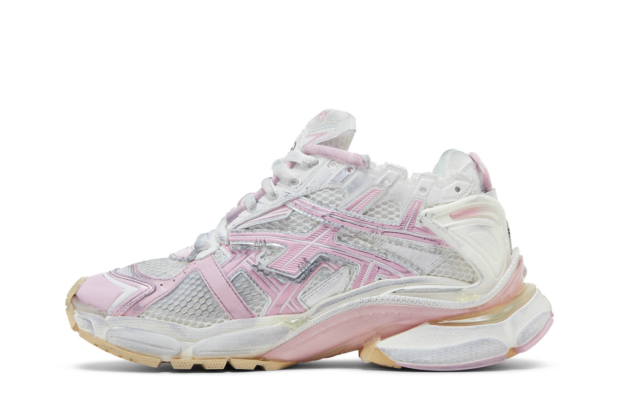 Lookbook (W) Balenciaga Runner Sneakers 'Putih Merah Jambu' 677402-W3RB3-9059