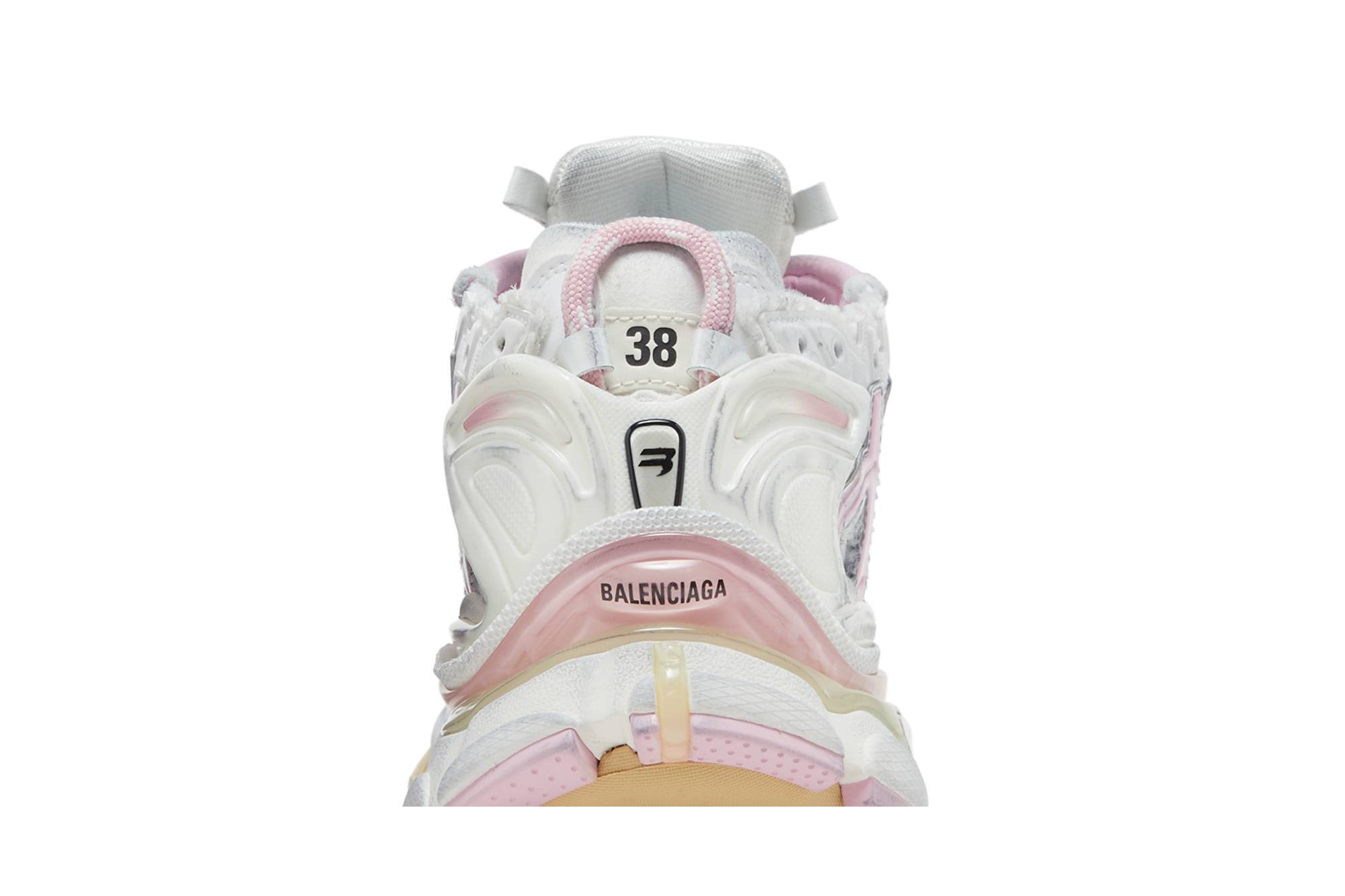 Sizing (W) Balenciaga Runner Sneakers 'Putih Merah Jambu' 677402-W3RB3-9059