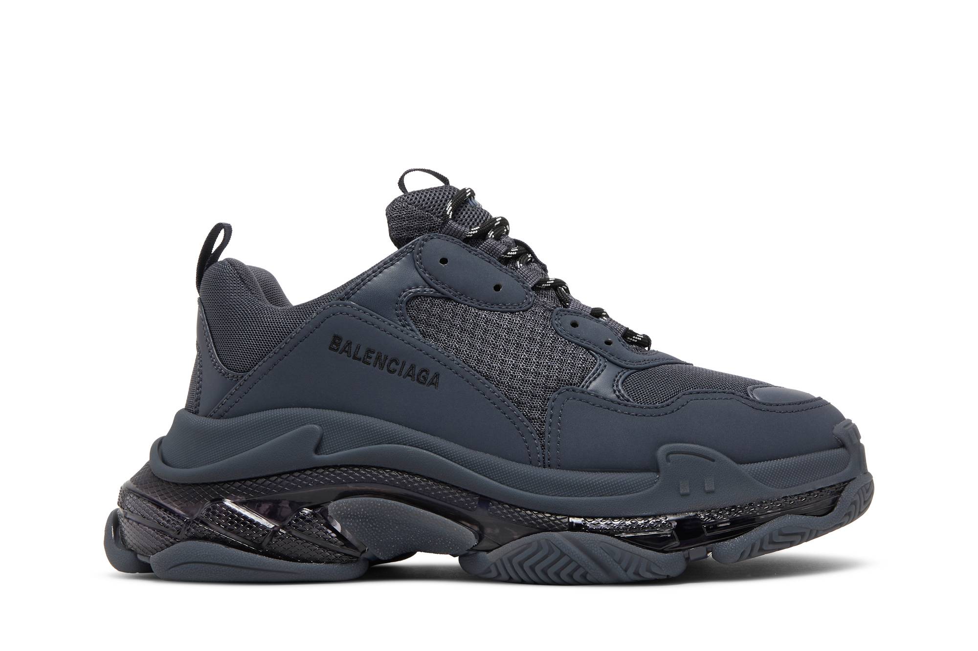 Buy 巴黎世家Triple S运动鞋'透明鞋底-渐变蓝色' 541624-W2GA1-4900