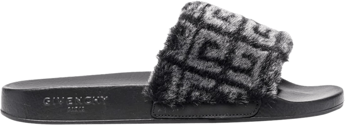 Givenchy black 2025 fur slides