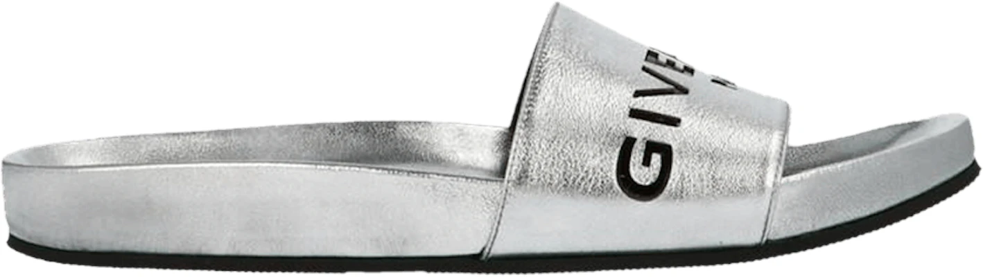 Givenchy Pool Slides 'Metallic Silver' - BE302FE0BT-040 - Novelship