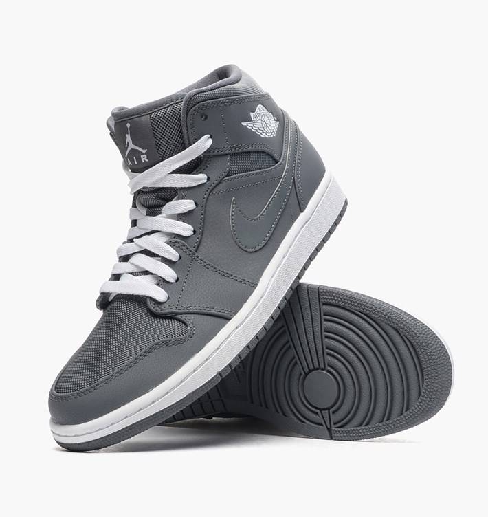 Purchase Air Jordan 1 Retro Mid 'Cool Grey' Lelaki 554724-022