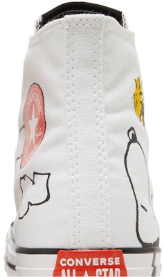 Peanuts x Converse Chuck Taylor All Star High 'Snoopy y Woodstock' zapatillas. A01872F Sizing Peanuts x Converse Chuck Taylor All Star High 'Snoopy y Woodstock' zapatillas. A01872F