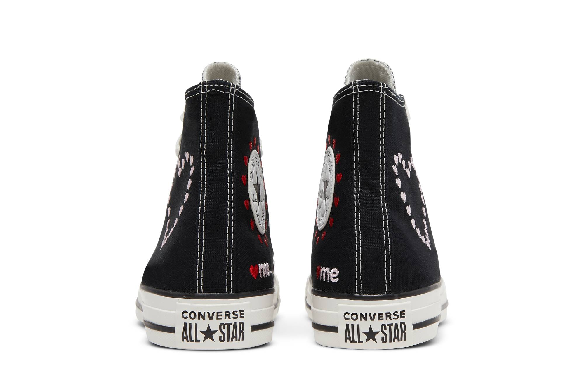 (W) Converse Chuck Taylor All Star High 'Embroidered Hearts - Black' 圖 6