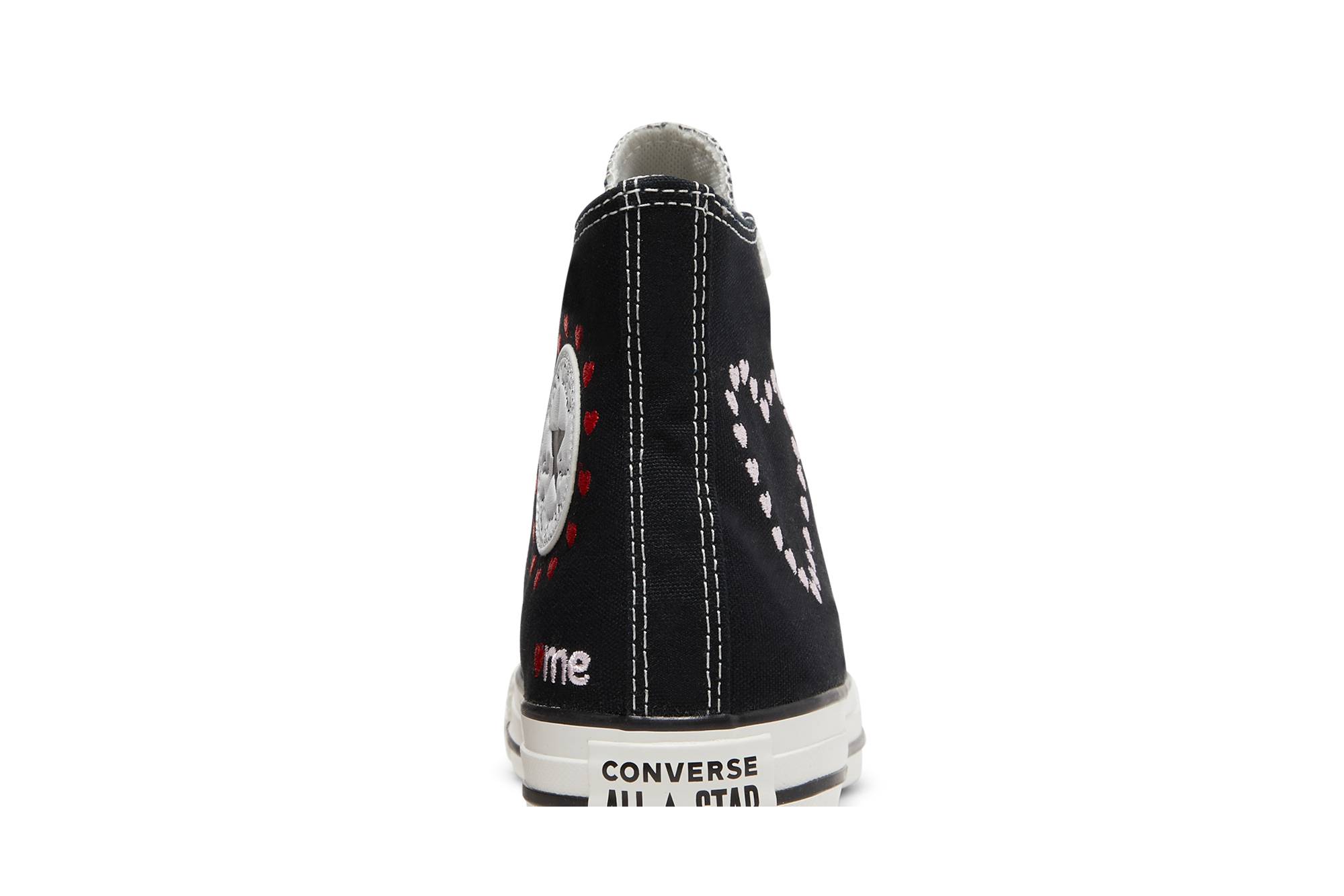 (W) Converse Chuck Taylor All Star High 'Embroidered Hearts - Black' 圖 7
