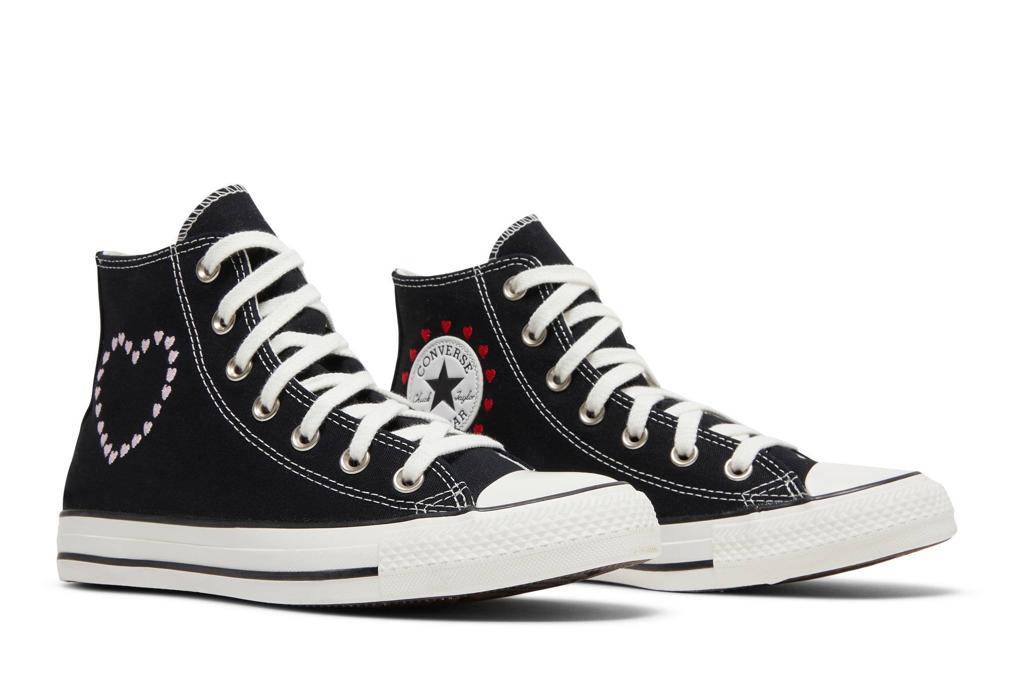(W) Converse Chuck Taylor All Star High 'Embroidered Hearts - Black' 圖 8