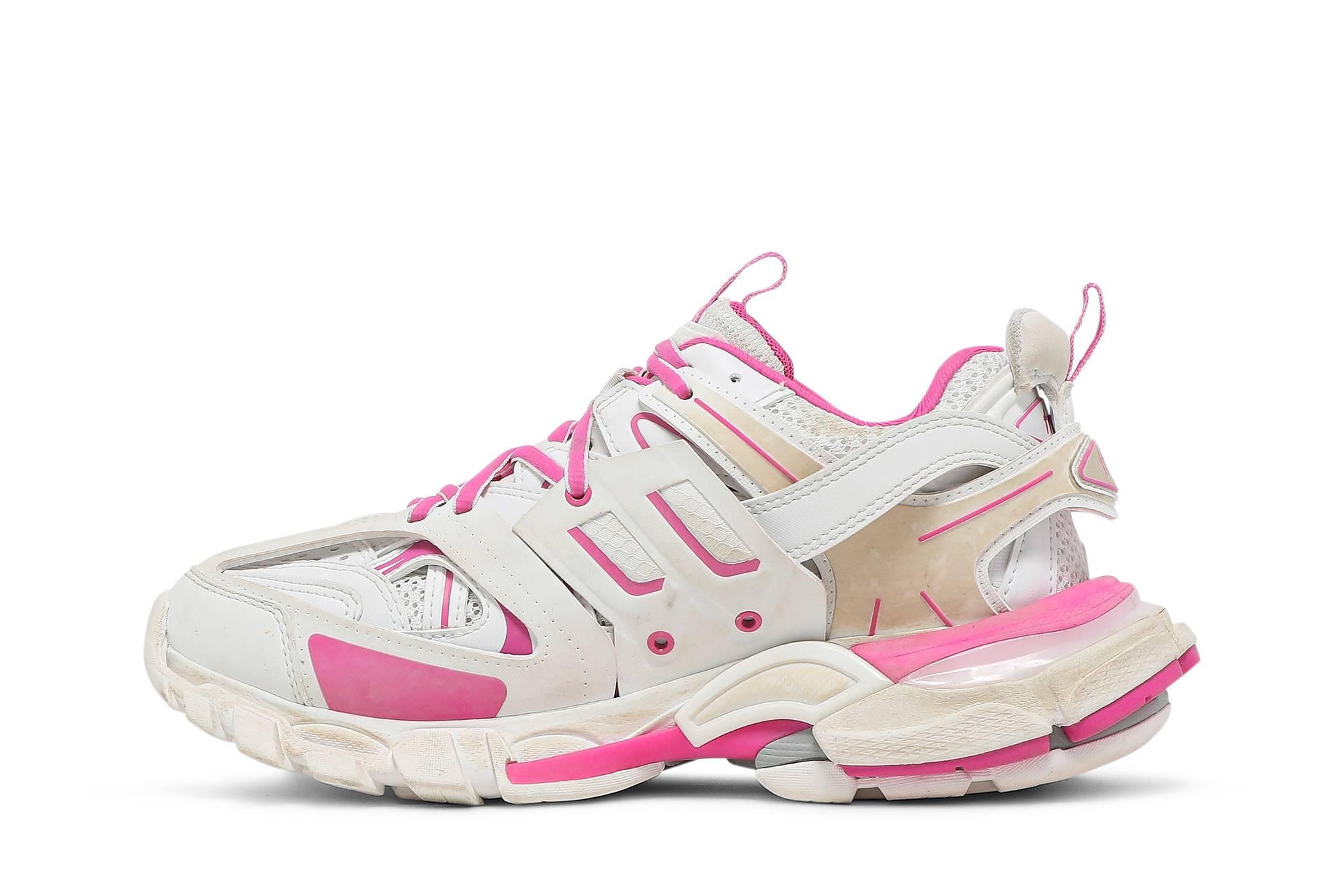 Lookbook (W) 巴黎世家白色荧光粉色Track运动鞋 542436-W1GC3-9055