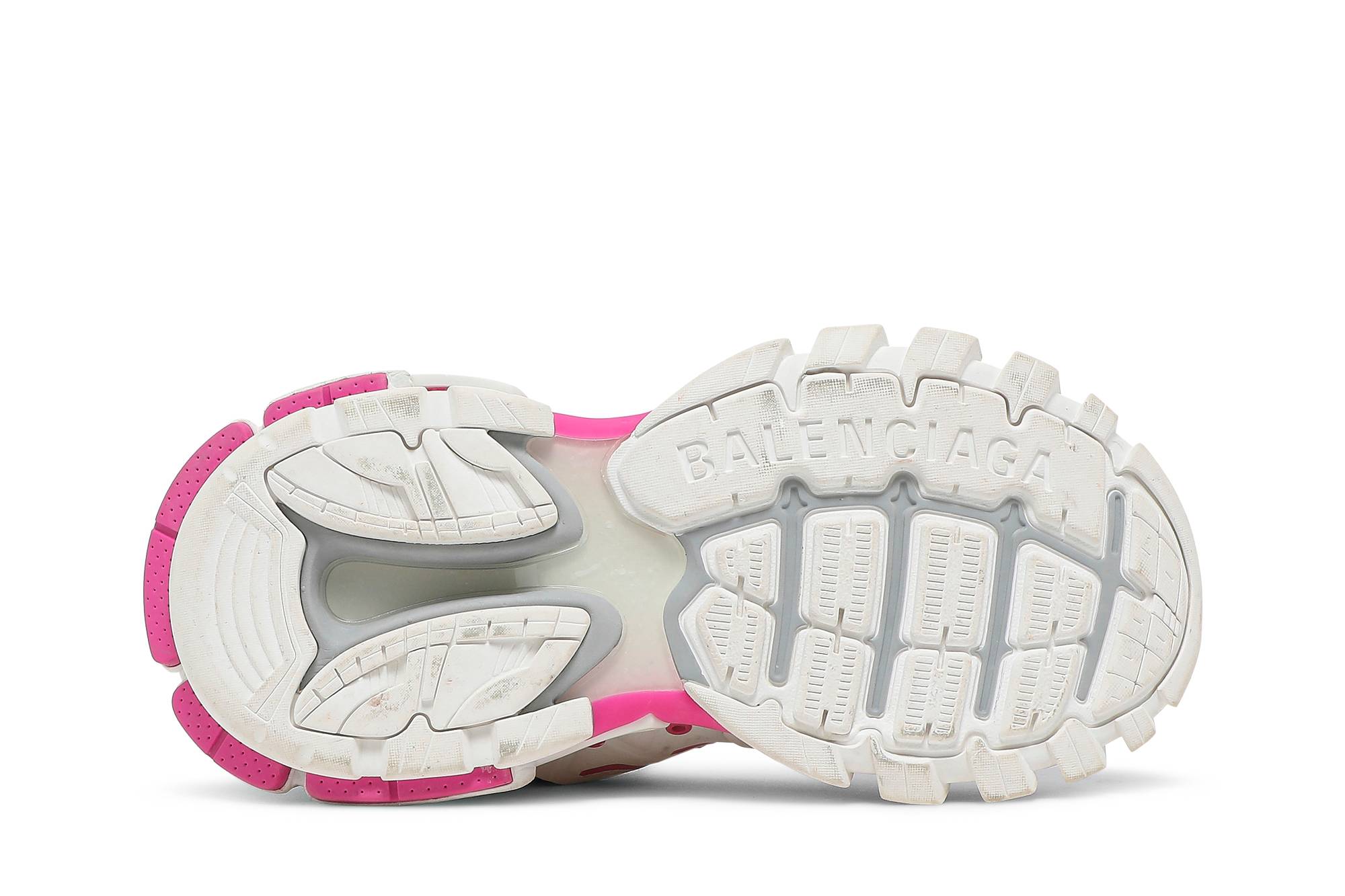 Shop (W) 巴黎世家白色荧光粉色Track运动鞋 542436-W1GC3-9055