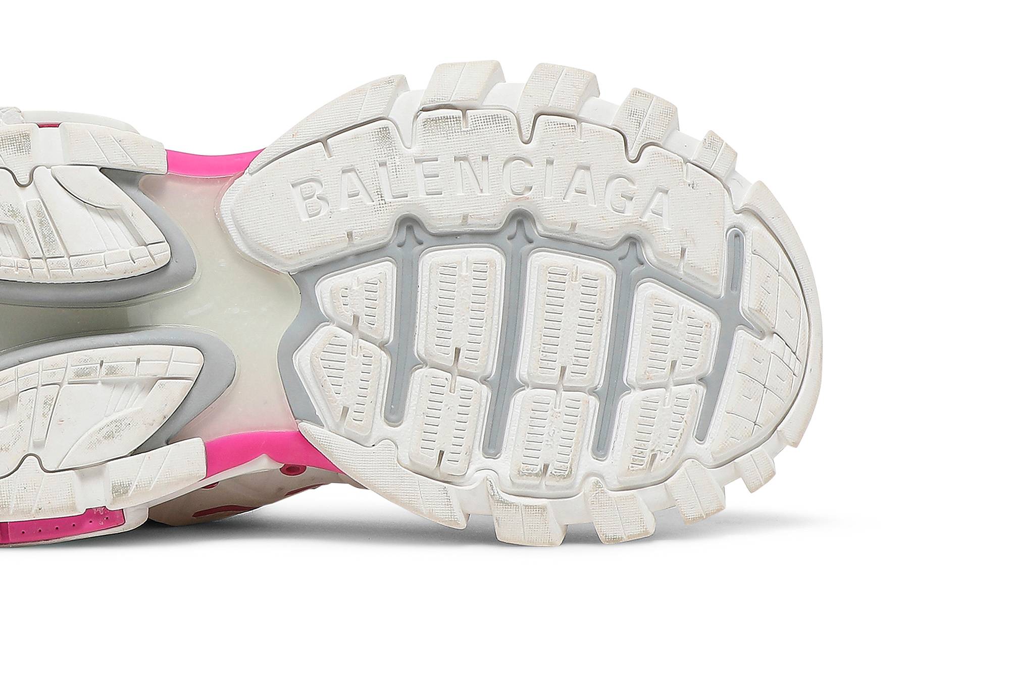 Purchase (W) 巴黎世家白色荧光粉色Track运动鞋 542436-W1GC3-9055