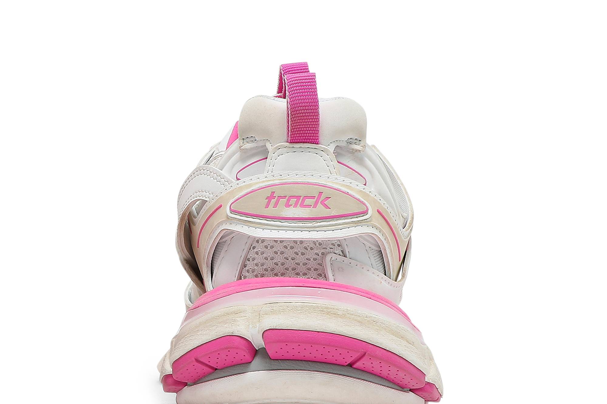 Sizing (W) 巴黎世家白色荧光粉色Track运动鞋 542436-W1GC3-9055