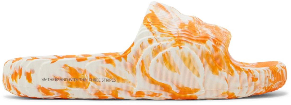 Adidas neon orange slides best sale