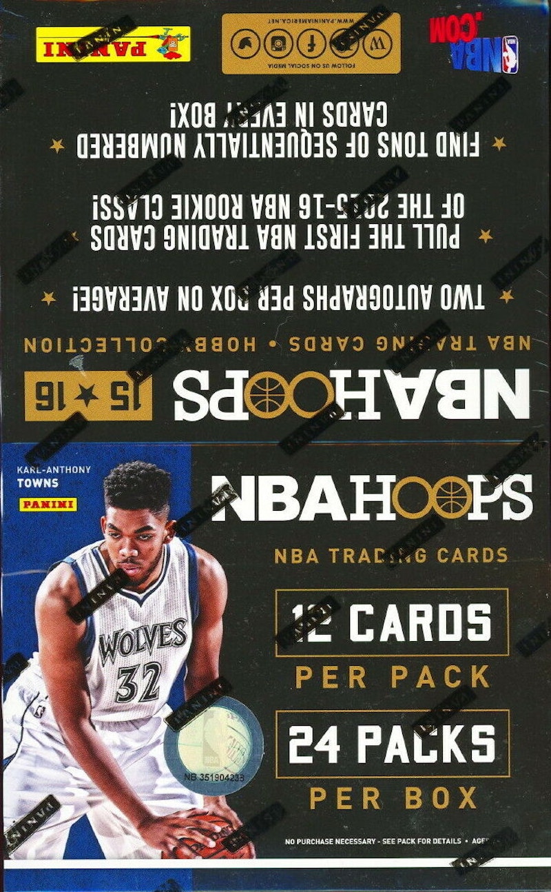 2015-16 Panini NBA Hoops Basketball Hobby Box
