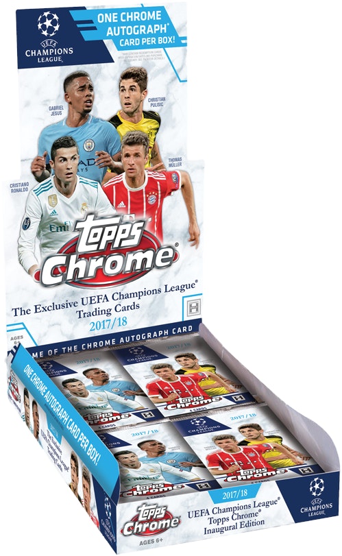 2017‑18 Topps Chrome UEFA Champions League Soccer Hobby Box