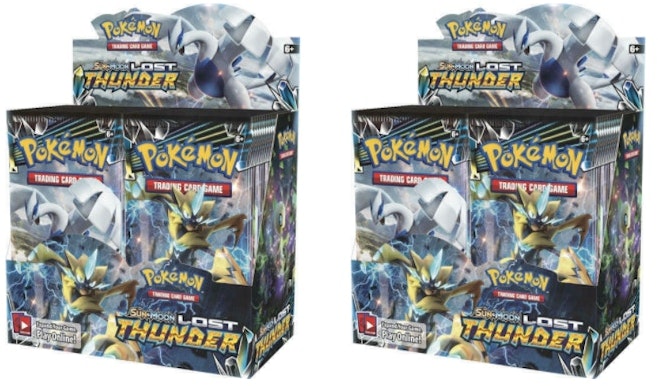 2018-pokemon-sun-and-moon-lost-thunder-booster-box-2-x-lot