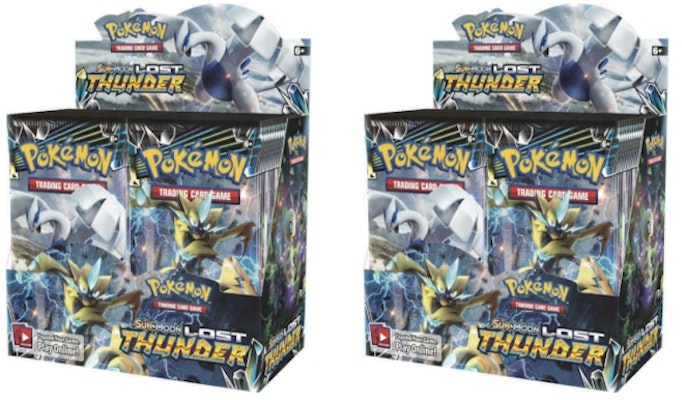 2018 Pokemon Sun & Moon Lost Thunder Booster Box 2X Lot Buy 2018 Pokemon Sun & Moon Lost Thunder Booster Box 2X Lot