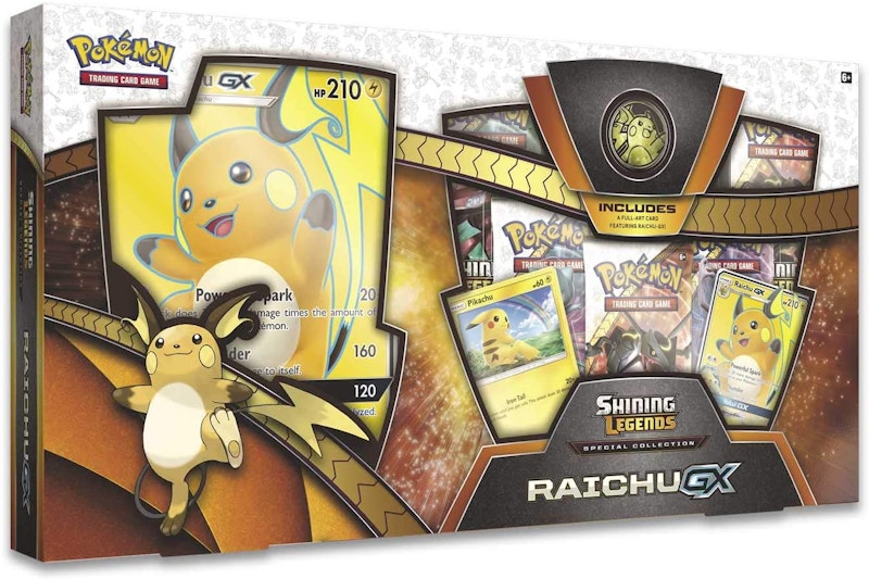 2018 Pokemon TCG Shining Legends Special Collection Raichu GX