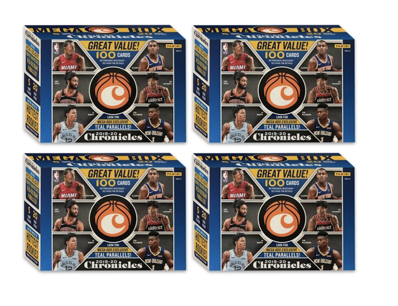 2019-20 Panini Chronicles Basketball 100 ct. Mega Box 4x Lot