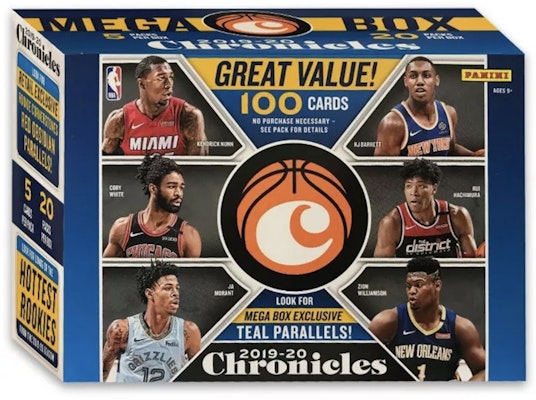 2019-20 Panini Chronicles Basketball 100 ct. Mega Box Buy 2019-20 Panini Chronicles Basketball 100 ct. Mega Box