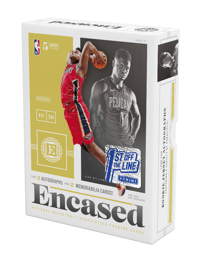 2019-20 Panini Encased Basketball 1st Off The Line Box