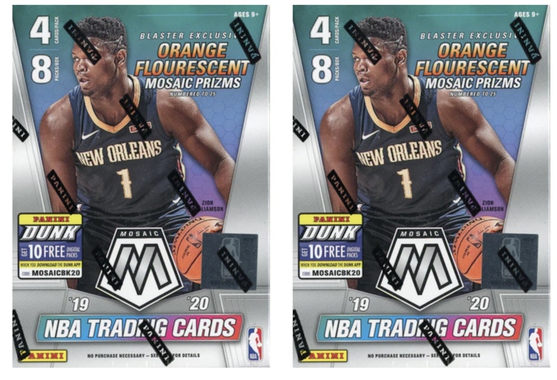 2019-20 Panini Mosaic Basketball Blaster Box 2x Lot
