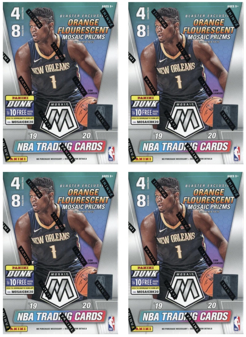 2019-20 Panini Mosaic Basketball Blaster Box 4x Lot