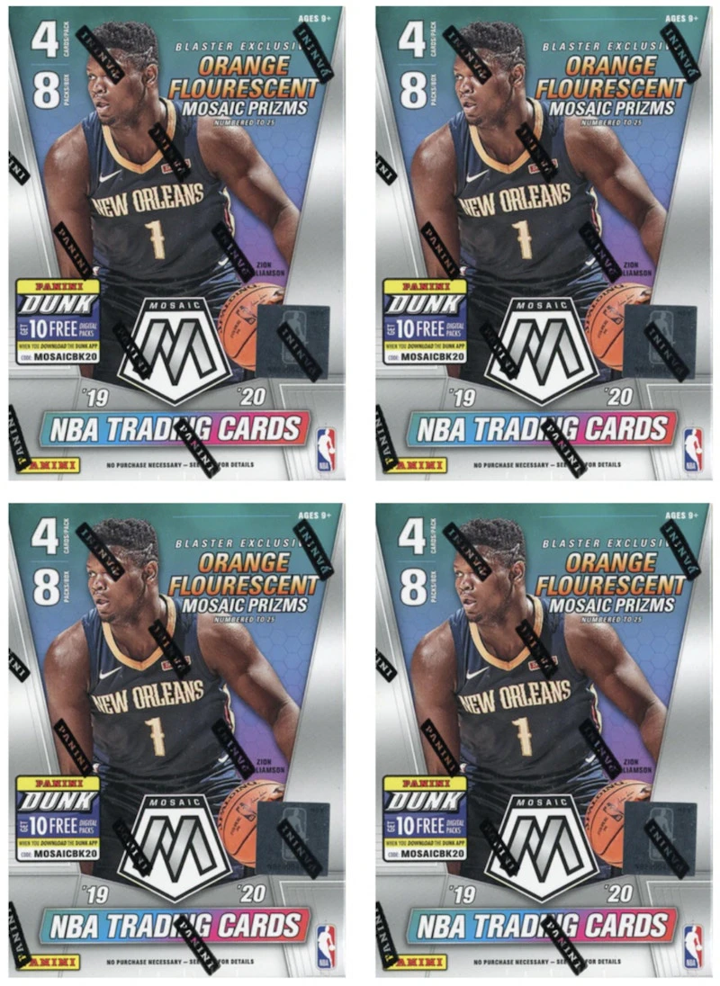 2019-20-panini-mosaic-basketball-blaster-box-4x-lot