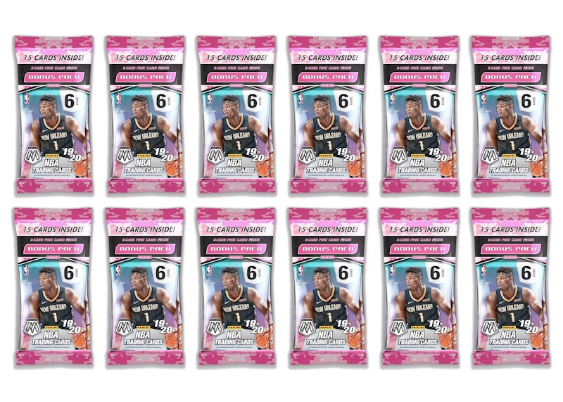 2019-20 Panini Mosaic Basketball Cello Pack 12x Lot