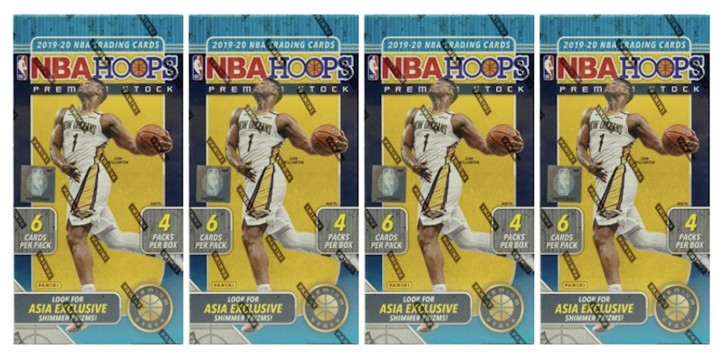 2019-20 Panini NBA Hoops Premium Stock Basketball Tmall Box 4x Lot