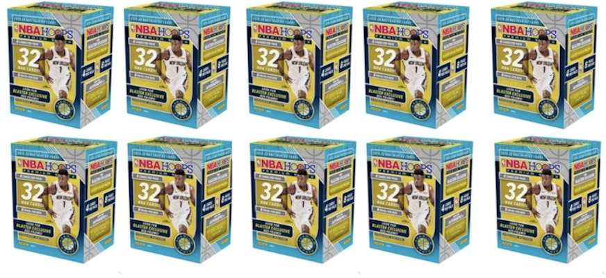 2019-20 Panini NBA Hoops Premium Stock Basketball Blaster Box 32 ct. Red Prizms 10x Lot (red or blue box) Buy 2019-20 Panini NBA Hoops Premium Stock Basketball Blaster Box 32 ct. Red Prizms 10x Lot (red or blue box)