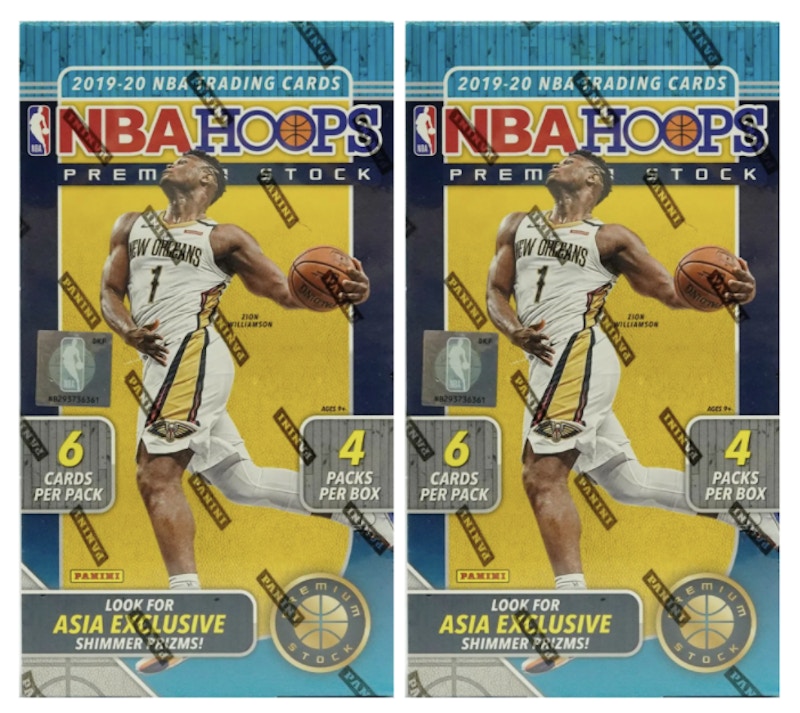 2019-20 Panini NBA Hoops Premium Stock Basketball Tmall Box 2x Lot