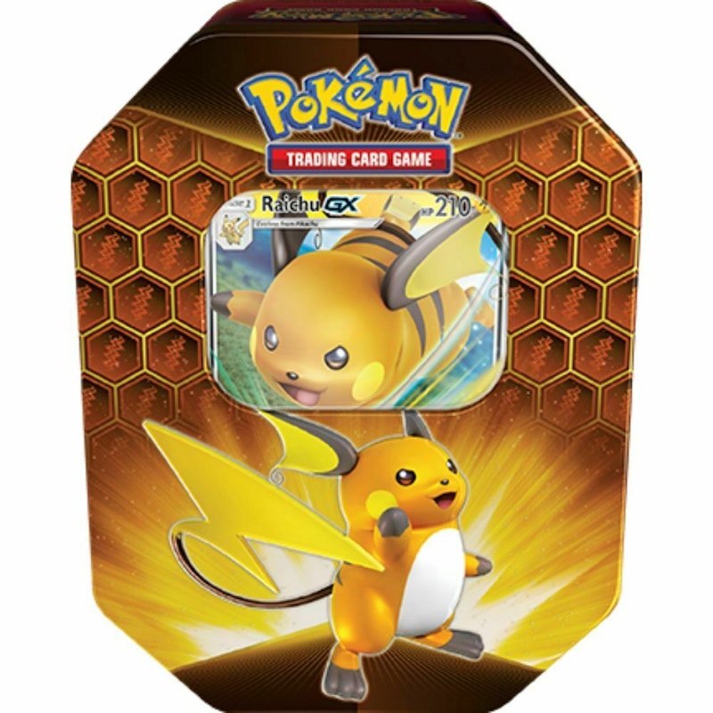 2019 Pokemon Hidden Fates Raichu Tin