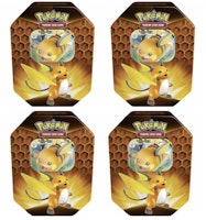 2019 Pokemon Hidden Fates Raichu Tin 4x Lot 2019 Pokemon Hidden Fates Raichu Tin 4x Lot