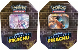 2019 Pokemon TCG Detective Pikachu Tin Charizard GX/Mewtwo GX Set Buy 2019 Pokemon TCG Detective Pikachu Tin Charizard GX/Mewtwo GX Set
