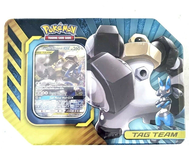 Buy 2019 神奇寶貝 TCG 力量夥伴錫罐 路卡利歐與美錄梅塔 GX