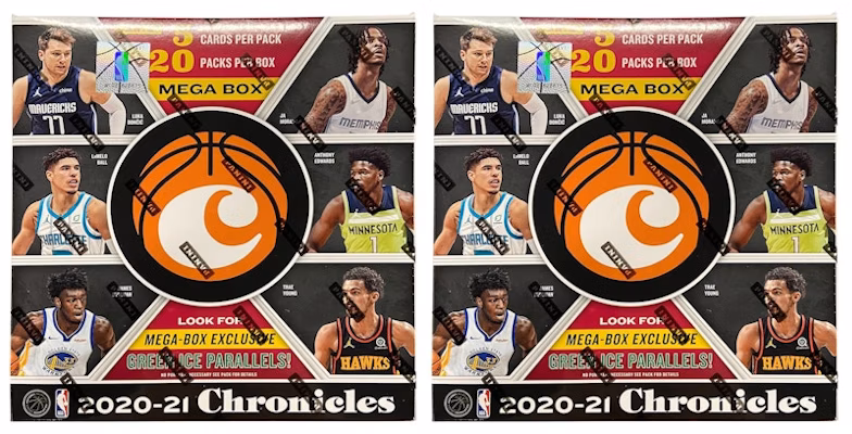 2020-21 Panini Chronicles Basketball Fanatics Exclusive Mega Box (Green Ice Parallels) 2x Lot Buy 2020-21 Panini Chronicles Basketball Fanatics Exclusive Mega Box (Green Ice Parallels) 2x Lot