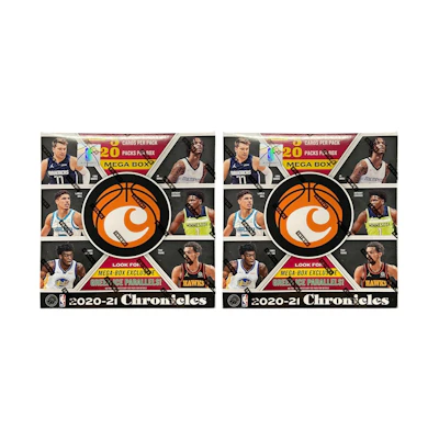 2020-21 Panini Chronicles Basketball Fanatics Exclusive Mega Box (Green Ice Parallels) 2x Lot