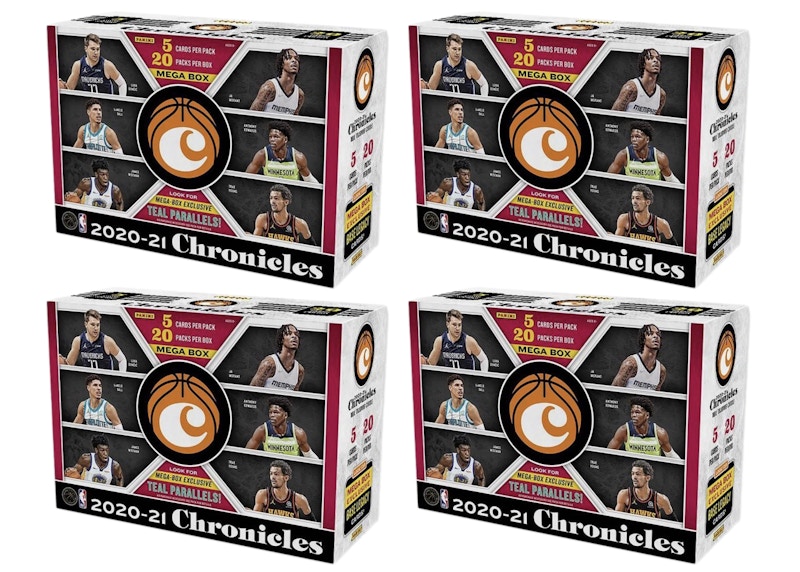 2020-21 Panini Chronicles Basketball Mega Box (Teal Parallels) 4x Lot