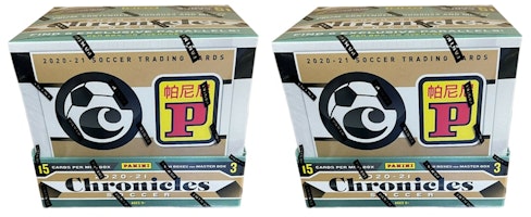 2020-21 Panini Chronicles Soccer Tmall Asia Exclusive Box 2x Lot 2020-21 Panini Chronicles Soccer Tmall Asia Exclusive Box 2x Lot