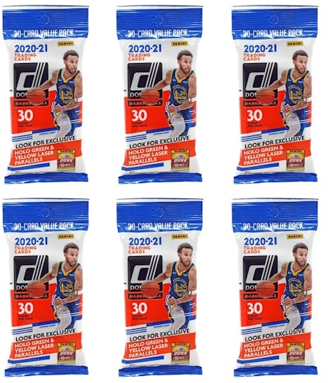 2020-21-panini-donruss-basketball-fat-pack-6x-lot