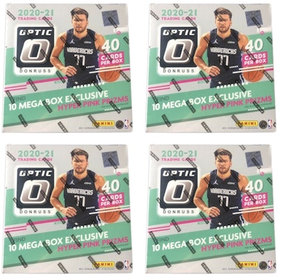 2020-21 Panini Donruss Optic Basketball Mega Box (Hyper Pink Prizms) 4x Lot Buy 2020-21 Panini Donruss Optic Basketball Mega Box (Hyper Pink Prizms) 4x Lot