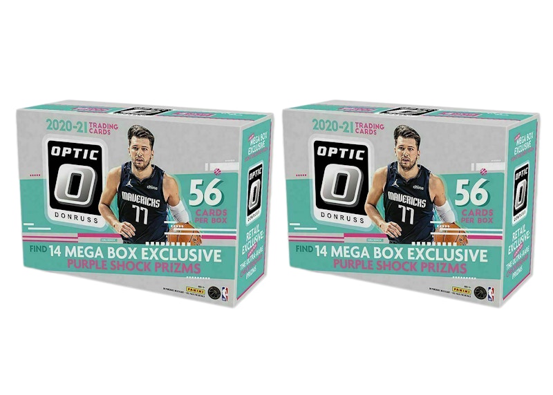 Buy Caja Mega 2020-21 Panini Donruss Optic Baloncesto (Purple Shock Prizms) Lote 2x