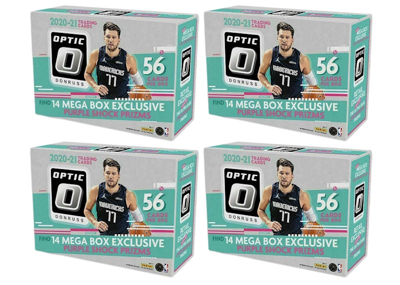 2020-21 Panini Donruss Optic Basketball Mega Box (Purple Shock Prizms) 4x Lot
