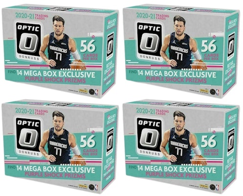 2020-21 Panini Donruss Optic Basketball Mega Box (Purple Shock Prizms) 4x Lot Buy 2020-21 Panini Donruss Optic Basketball Mega Box (Purple Shock Prizms) 4x Lot