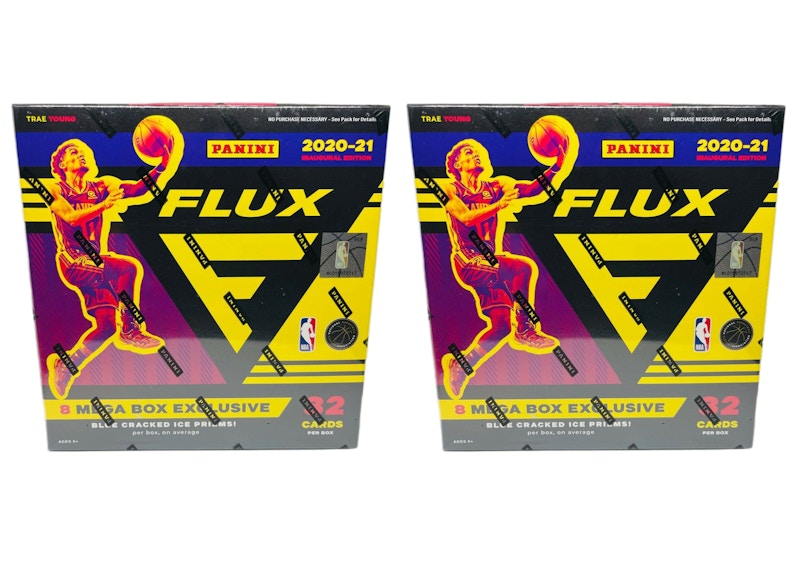 2020-21 Panini Flux Basketball Mega Box (Blue Cracked Ice) 2x Lot